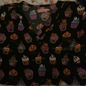 Halloween scrub top